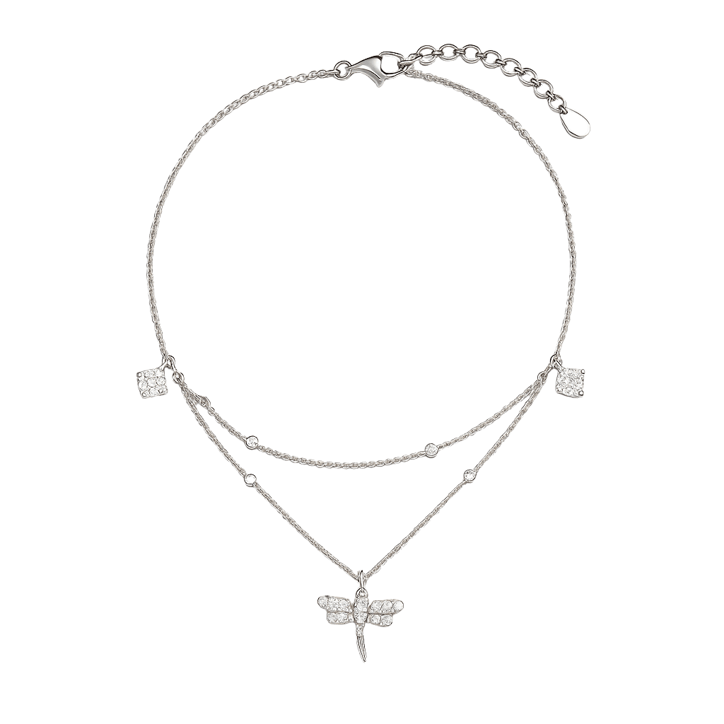 Butterfly Double Chain Anklet view 1