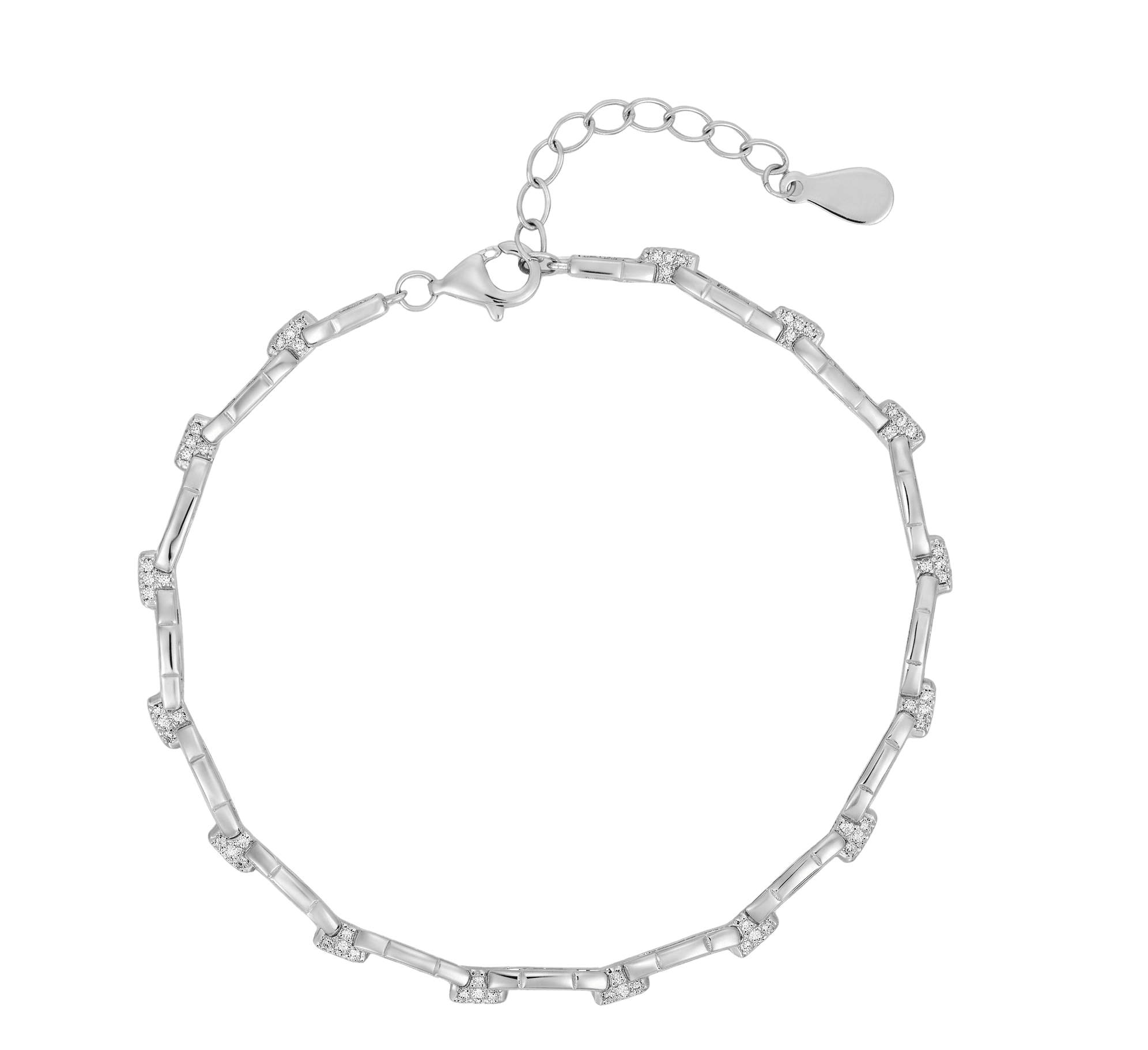 Delicate Oval Lock Pattern Bracelet
