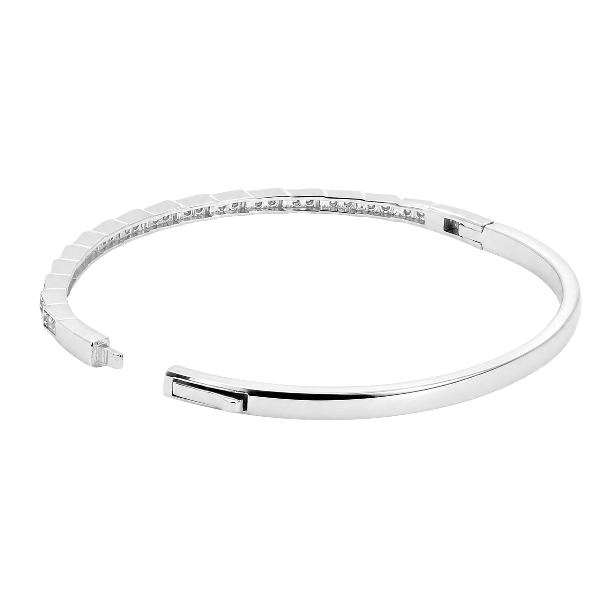 Diamond Channel Bangle Bracelet alternate view