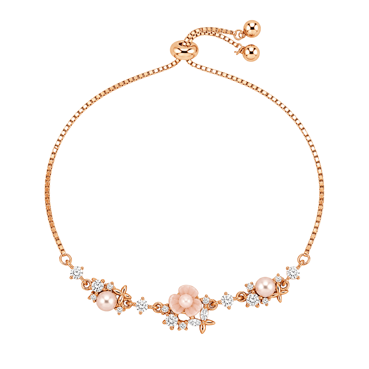 Lustrous Flora Chain Bracelet view 1