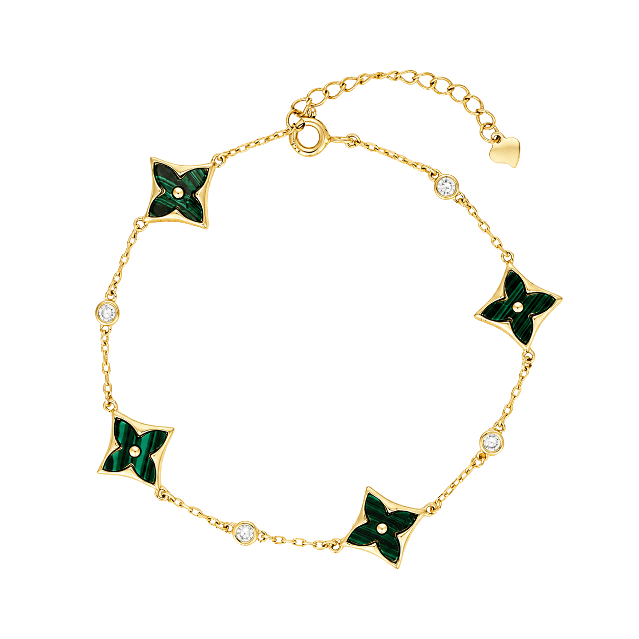 Nova Green Star Chain Bracelet view 1