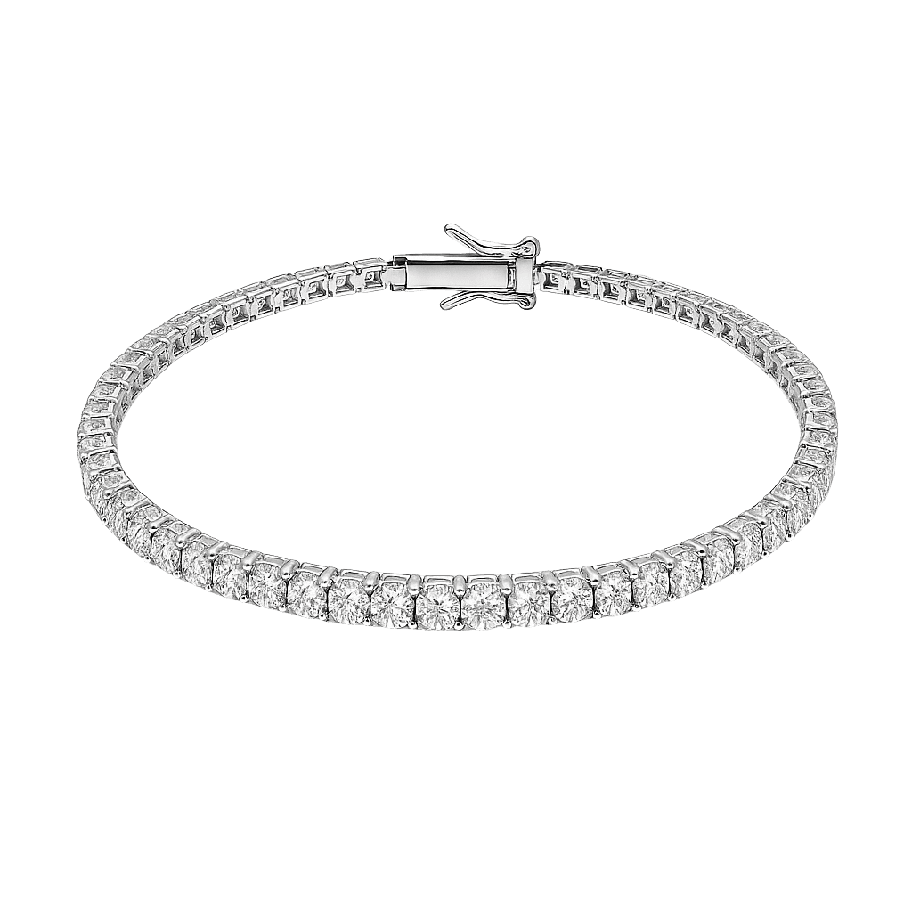 Sparkling Crystal CZ Line Bracelet view 1