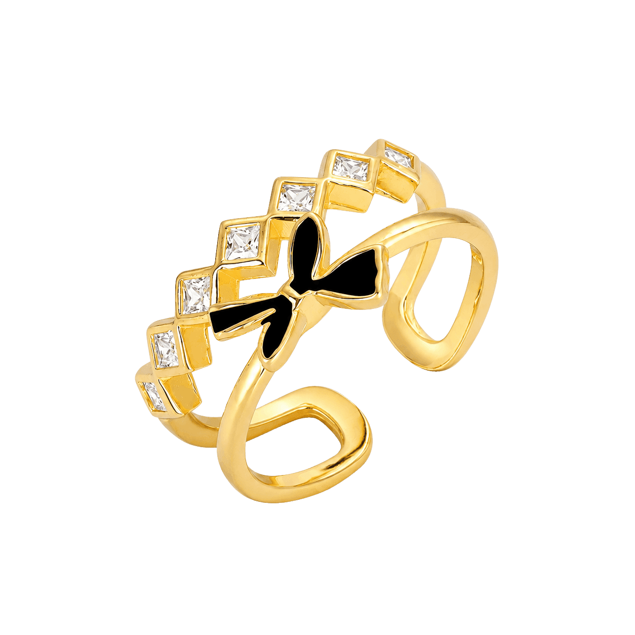 Black Morpho Butterfly Statement Ring view 1