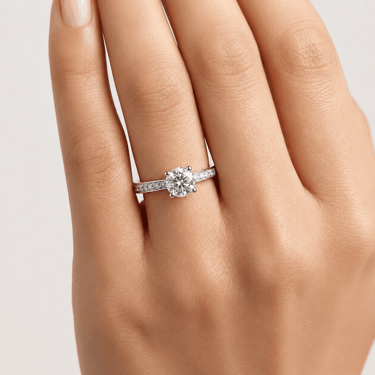 Dual Tone Intertwined Bridal Rings alternate view