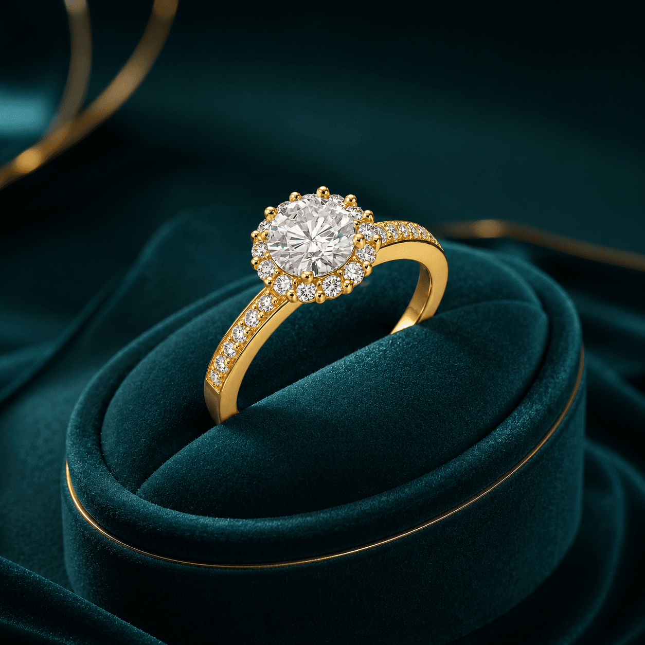 Royal Solitaire Duo Ring alternate view
