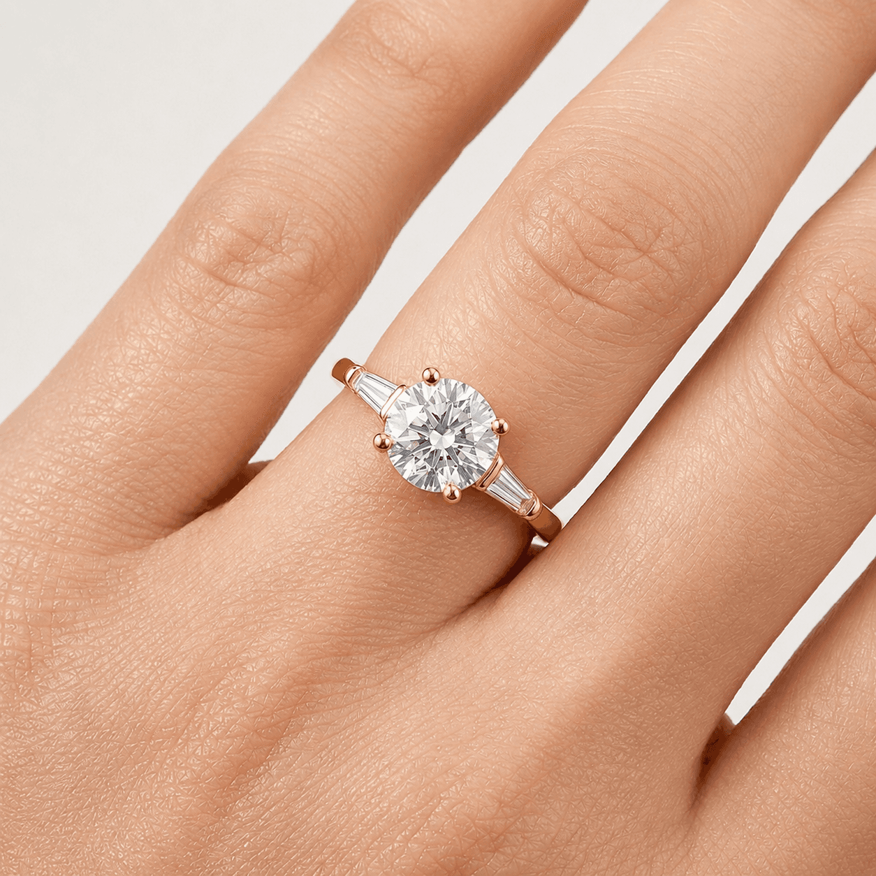 Gold Crystal Single Stone Ring
